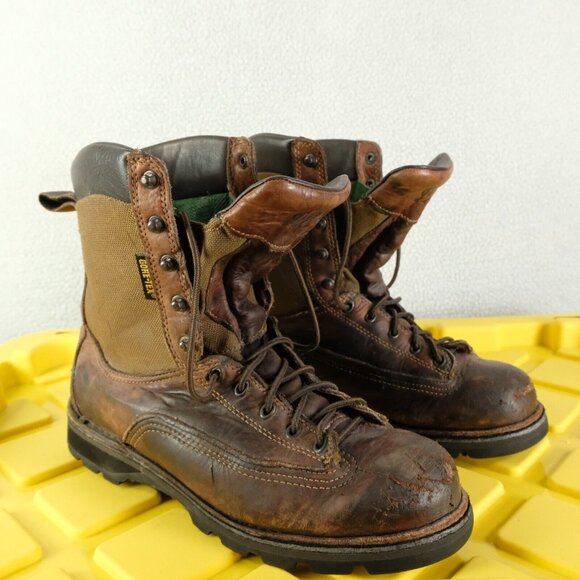 Danner Boots Mens 9.5 D Brown Leather Work Gore Tex Waterproof Hiking Insulated - Picture 1 of 11